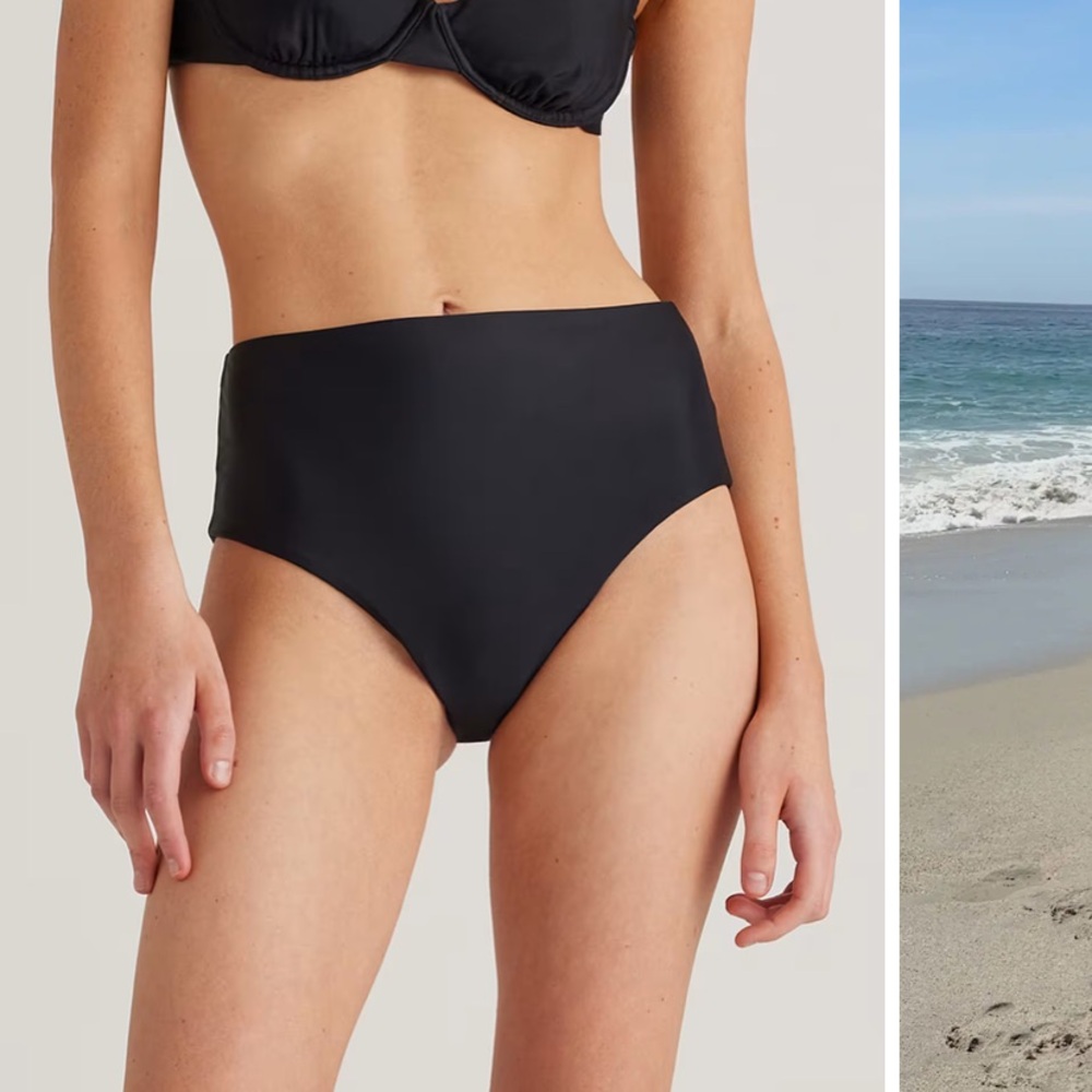 Quince Black High-Waist Bikini Bottom